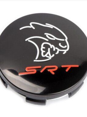 Red Dodge SRT Wheel Center Caps Challenger Charger Durango Trackhawk TRX Ram
